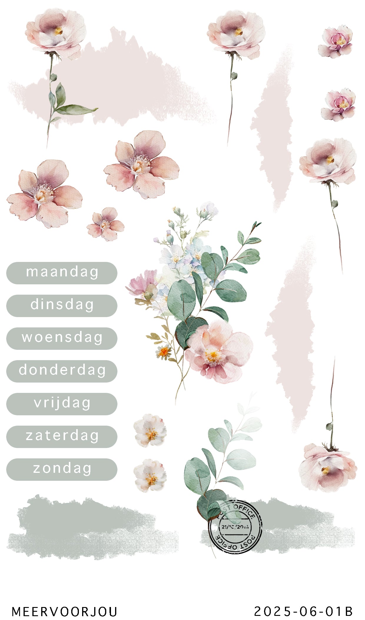 Journal stickerset - Wildflower