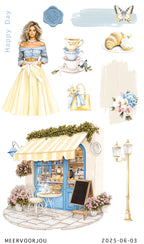 Journal stickerset - Seaside spring