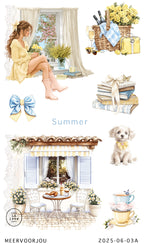 Journal stickerset - Seaside spring