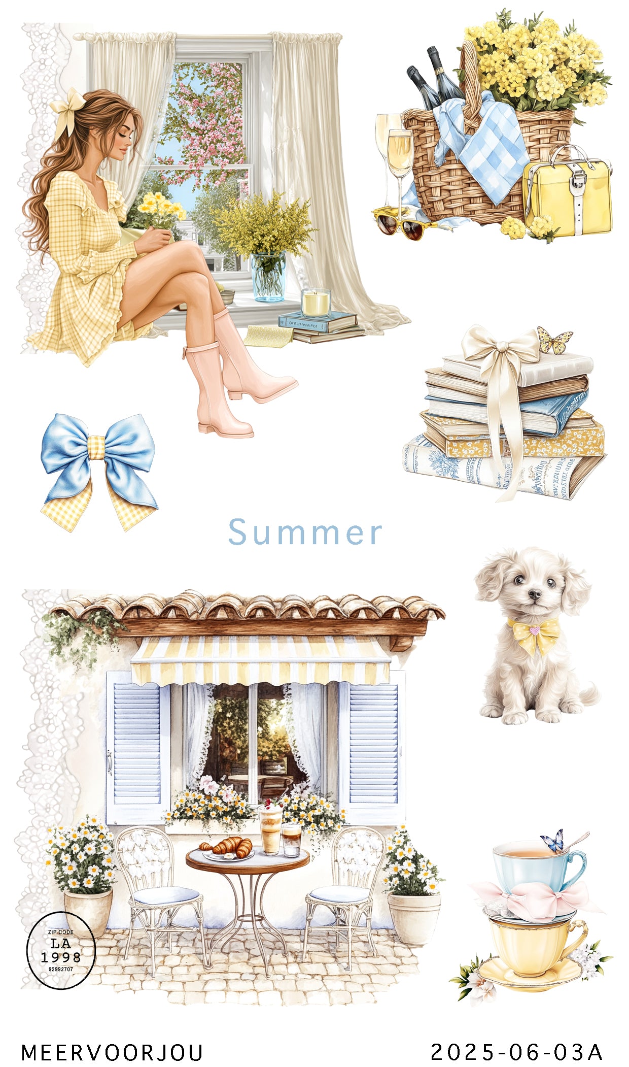 Journal stickerset - Seaside spring