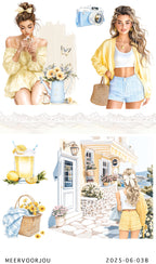 Journal stickerset - Seaside spring