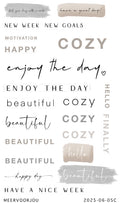 Journal sticker - Weekly words