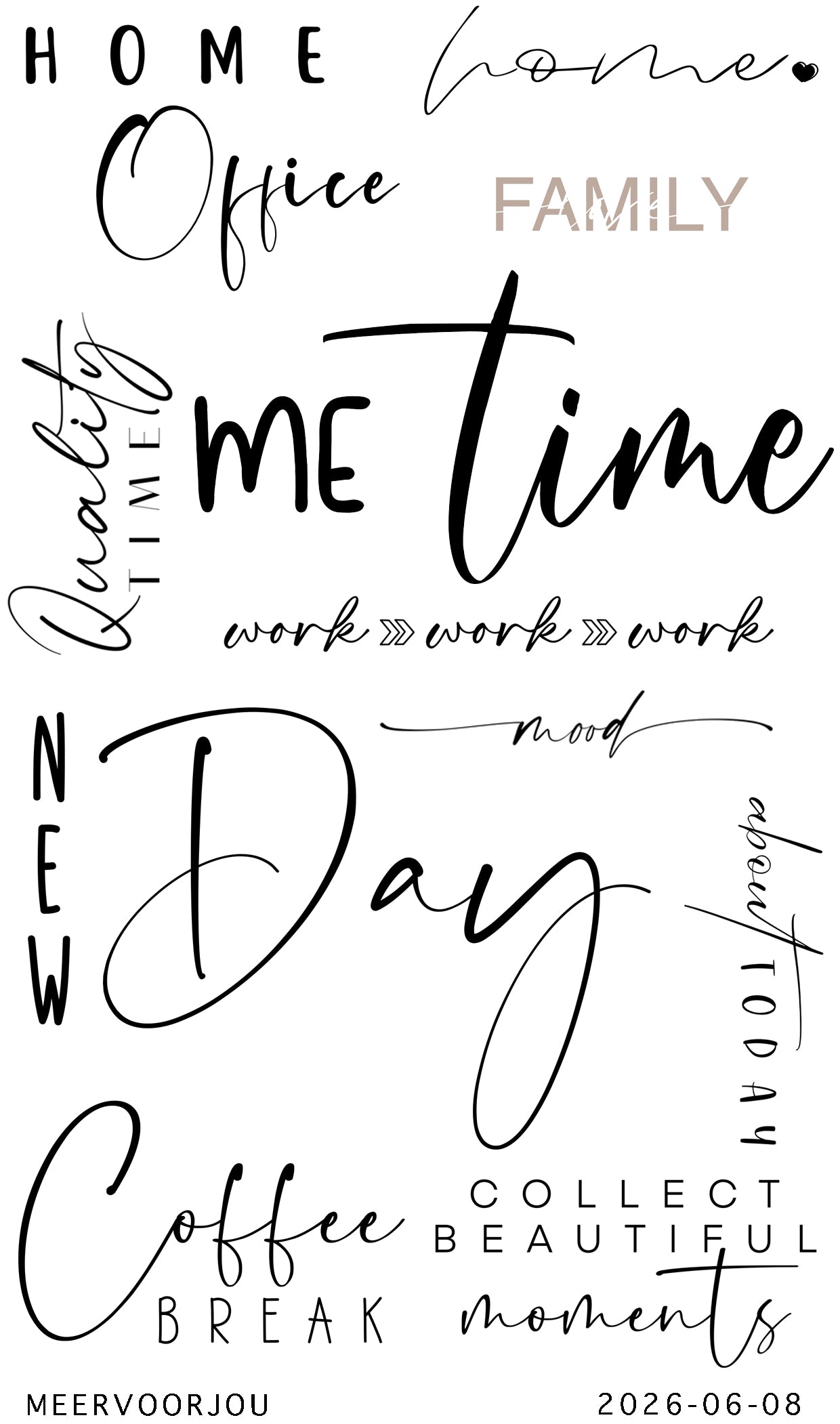Journal sticker - Daily words 02