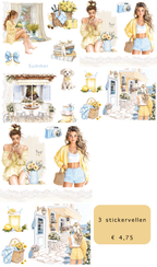 Journal stickerset - Seaside spring