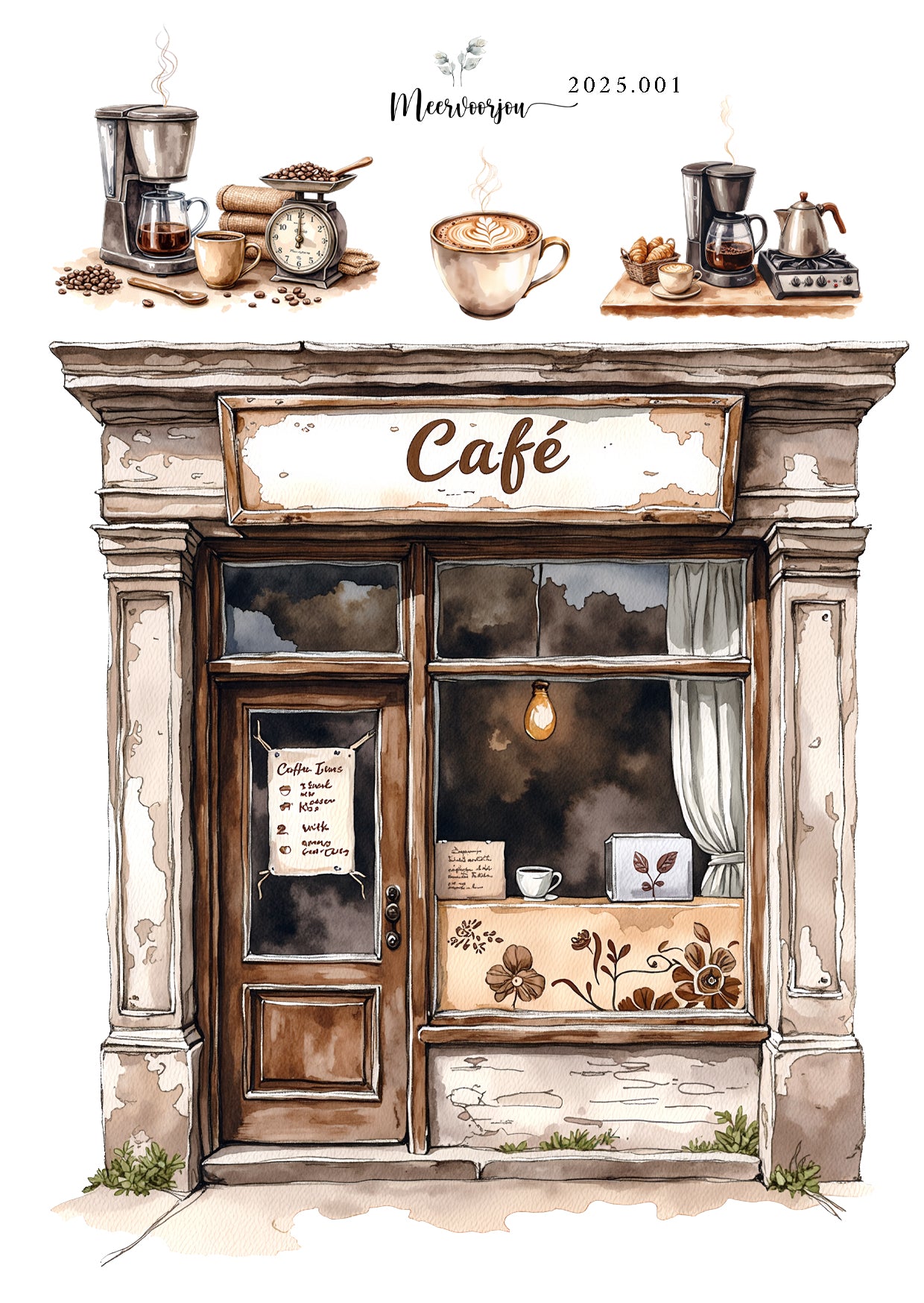 Journal sticker - Café