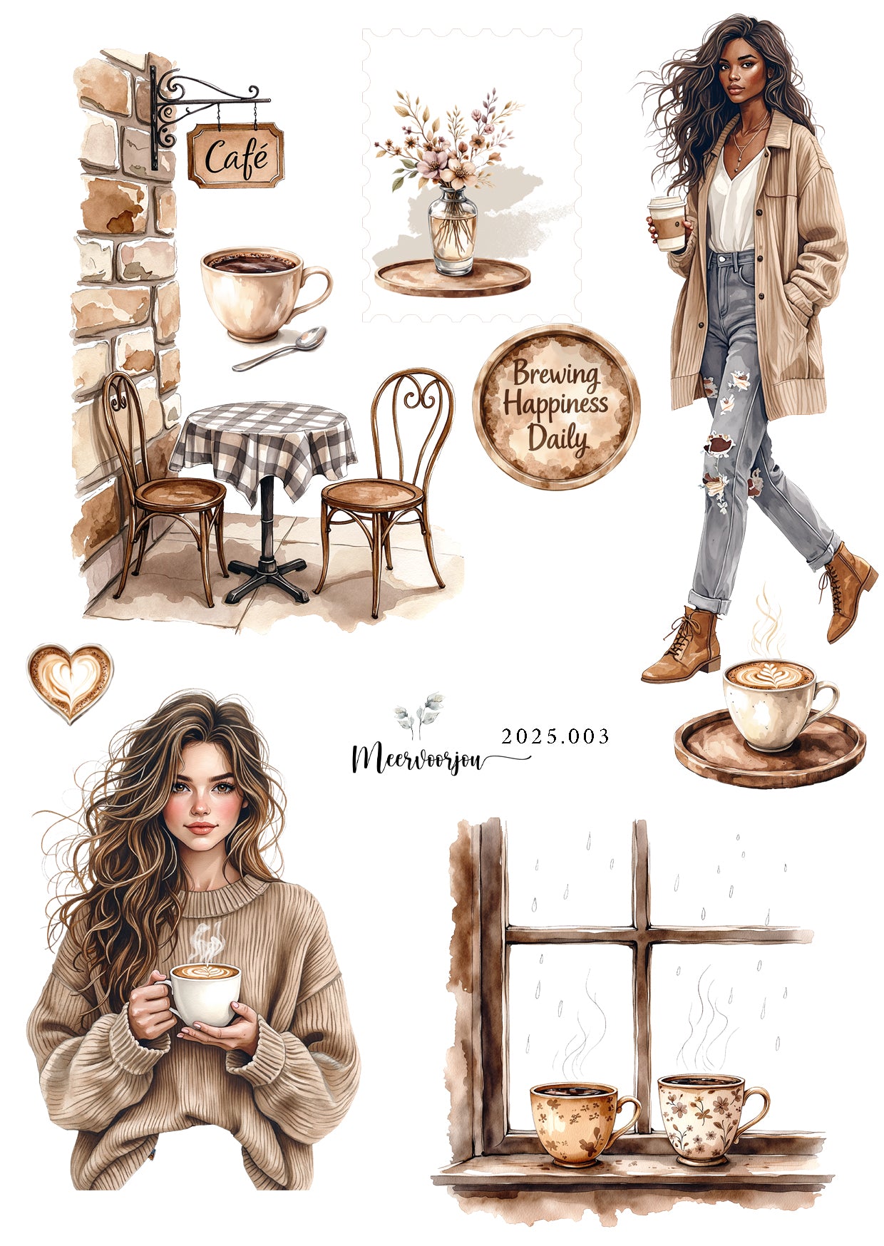 Journal sticker - Brewing Happiness Daily