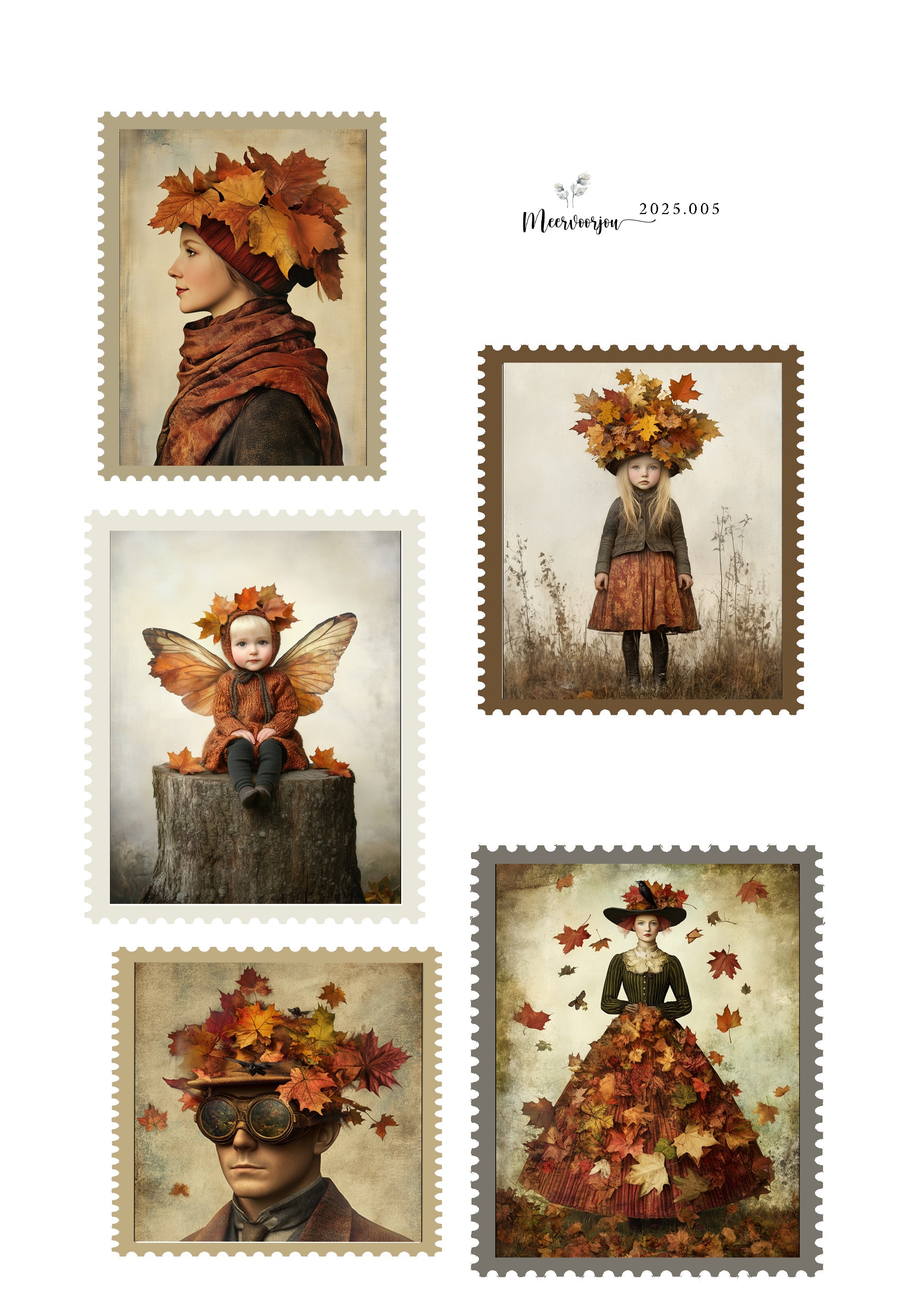 Journal sticker - Autumn postzegels
