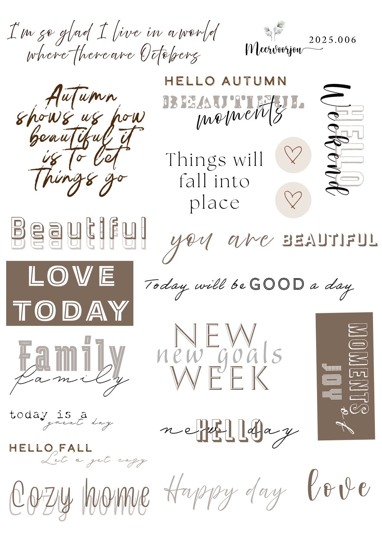 Journal sticker Herfst quotes