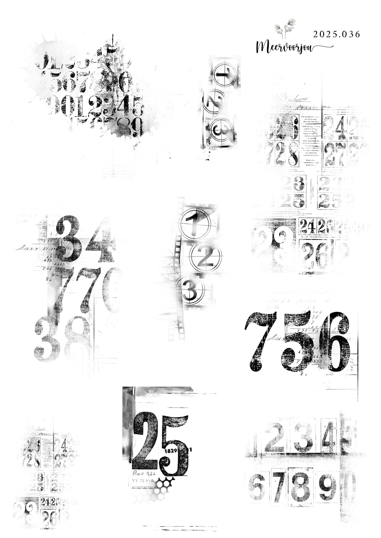 Journal sticker - Background numbers