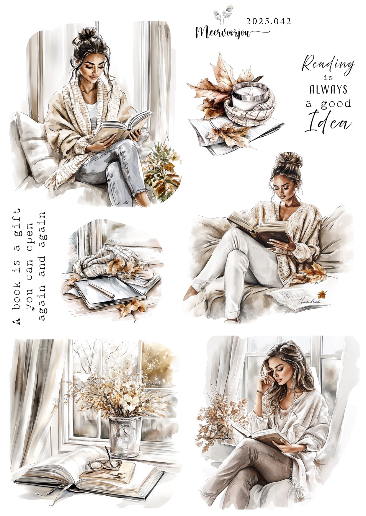 Journal sticker - Reading is always a good idea