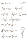 Journal sticker - Maanden bruin