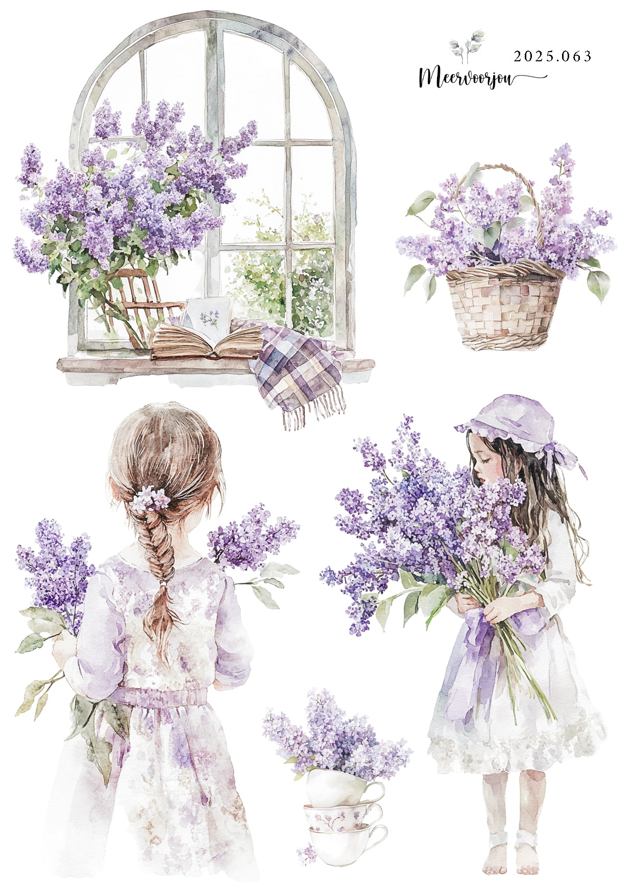 Journal sticker - Spring Lilac 01