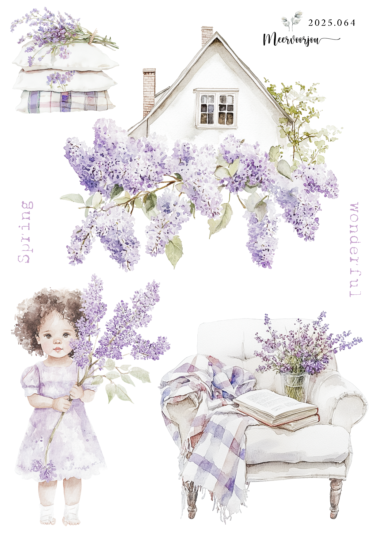 Journal sticker - Spring Lilac 02