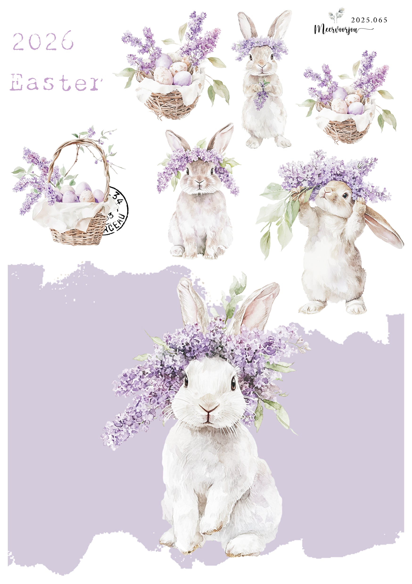 Journal sticker - Spring Lilac 03