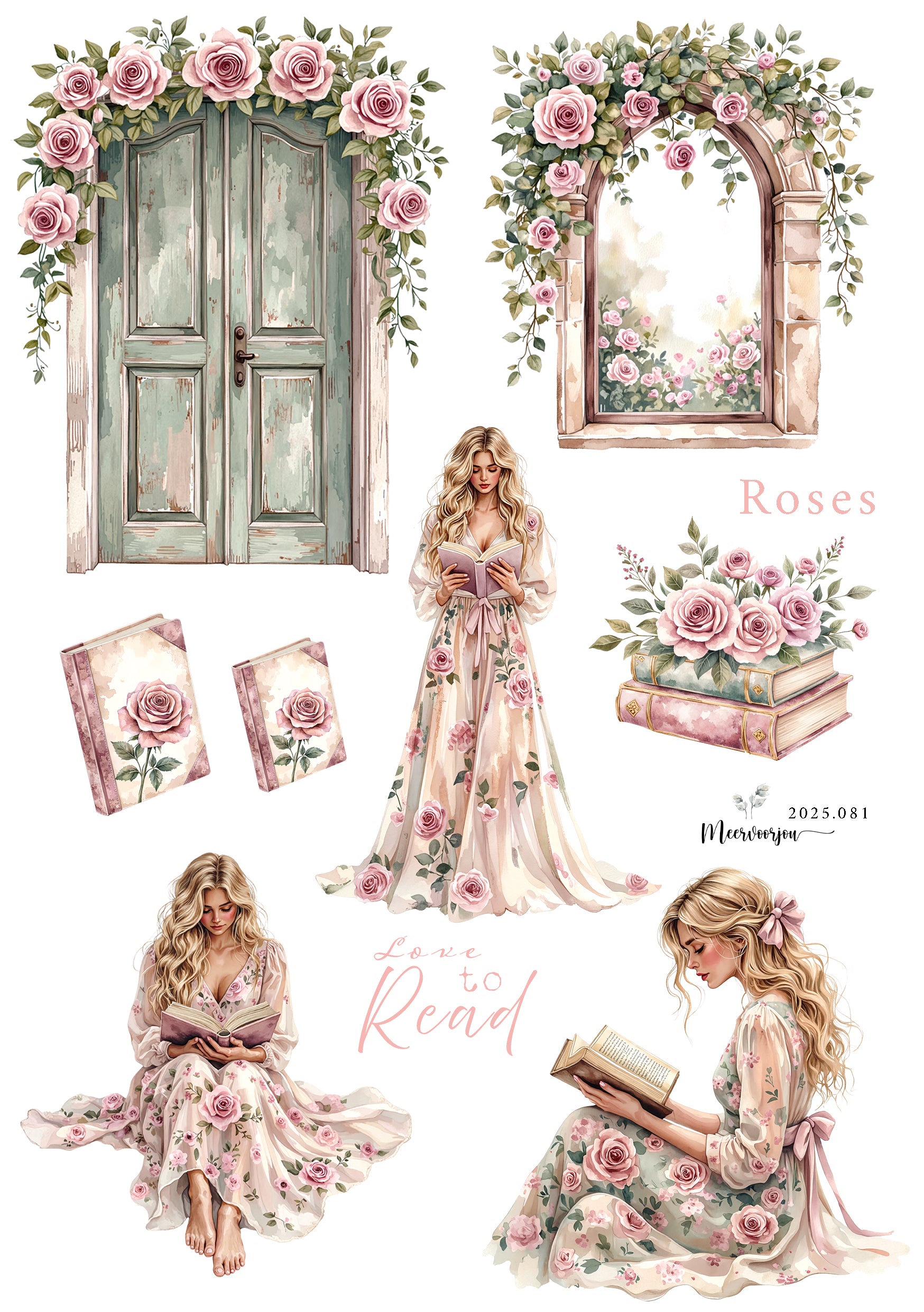 Journal sticker - Roses