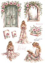 Journal sticker - roses set