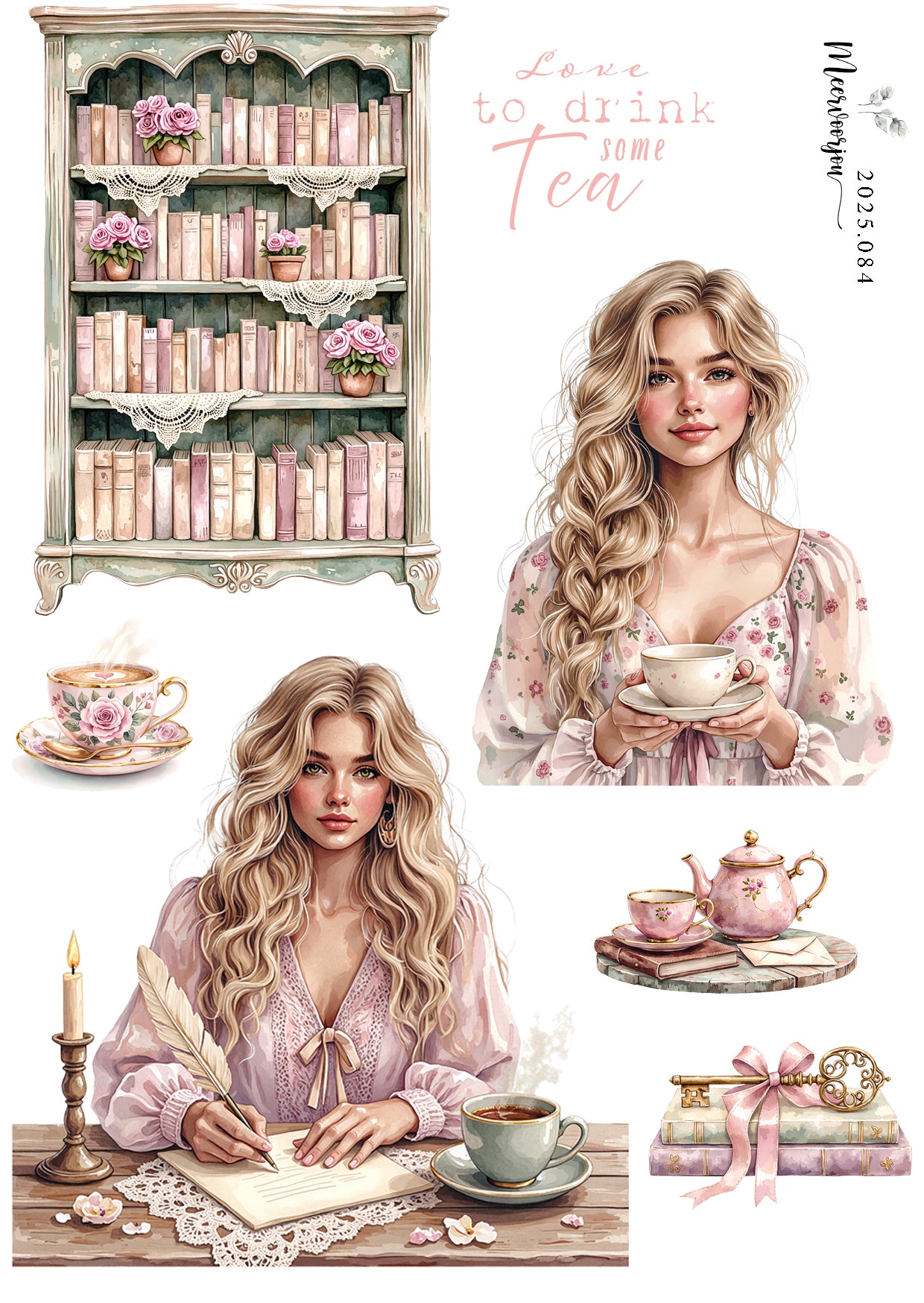 Journal sticker - Roses 02