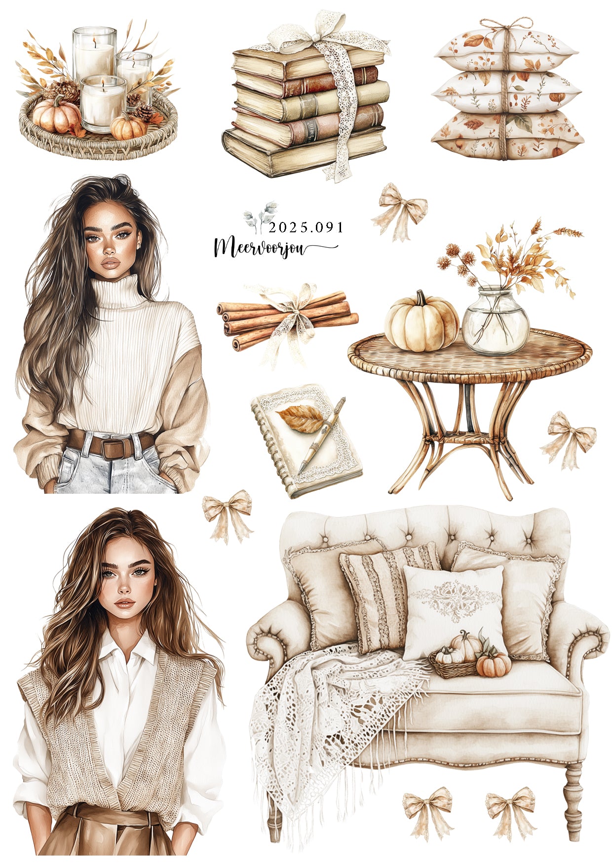 Journal sticker - Falling for books