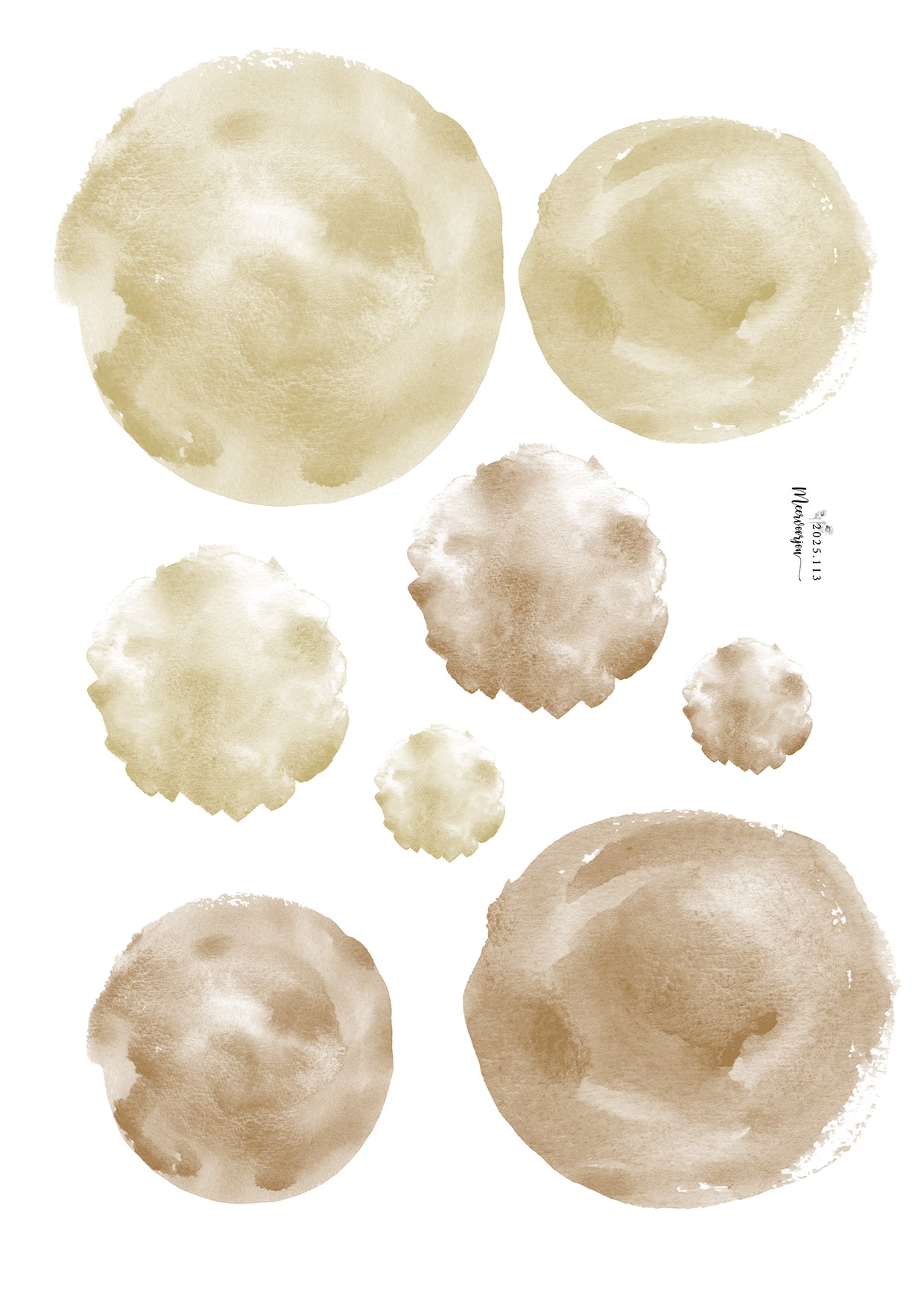 Journal sticker - beautiful rounds washisticker