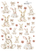 Journal sticker - konijntjes en strikjes