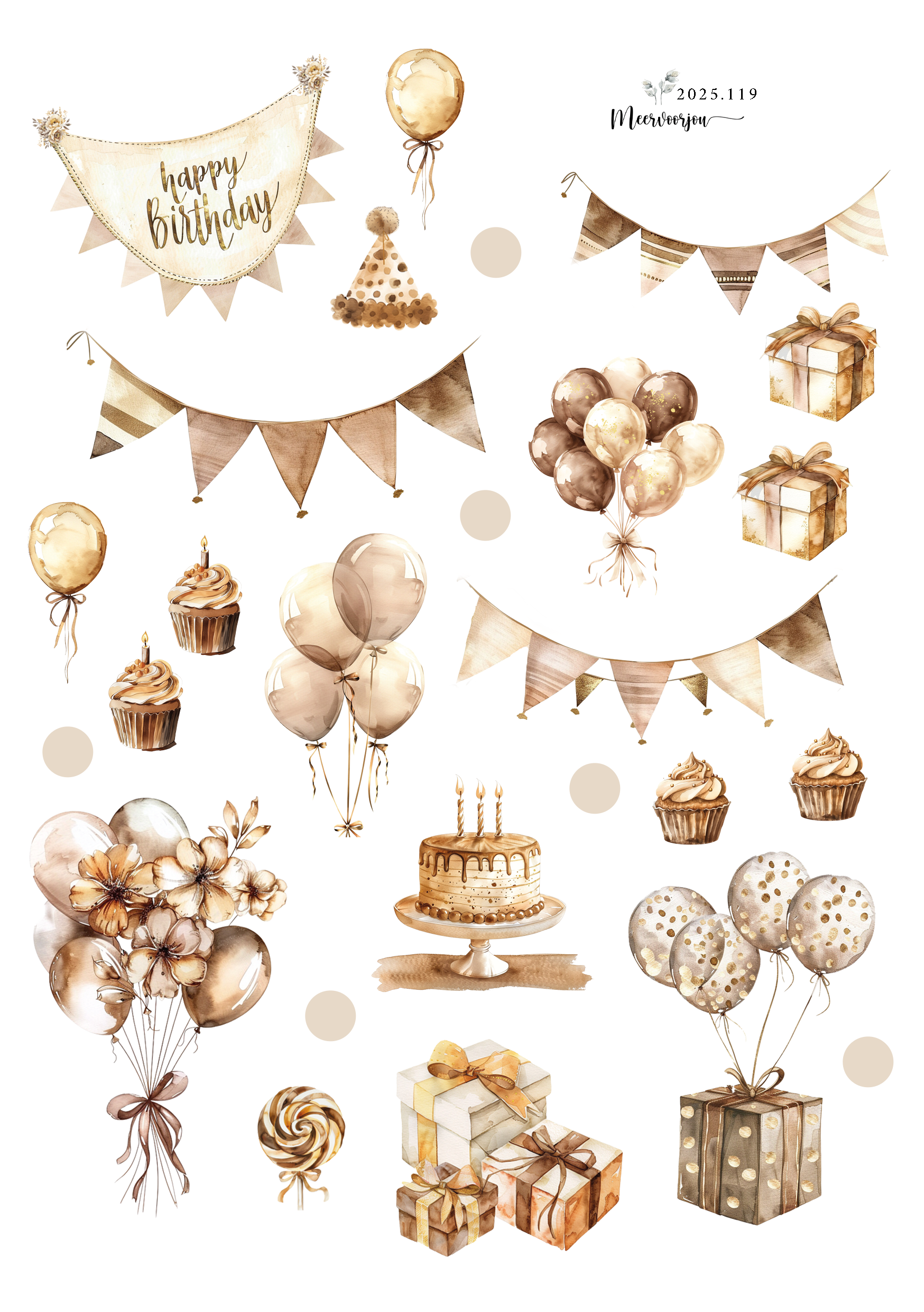 Journal sticker - Happy Birthday