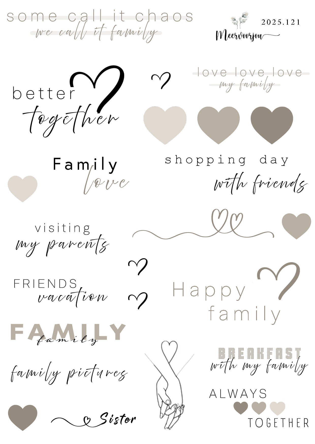 Journal sticker - Family