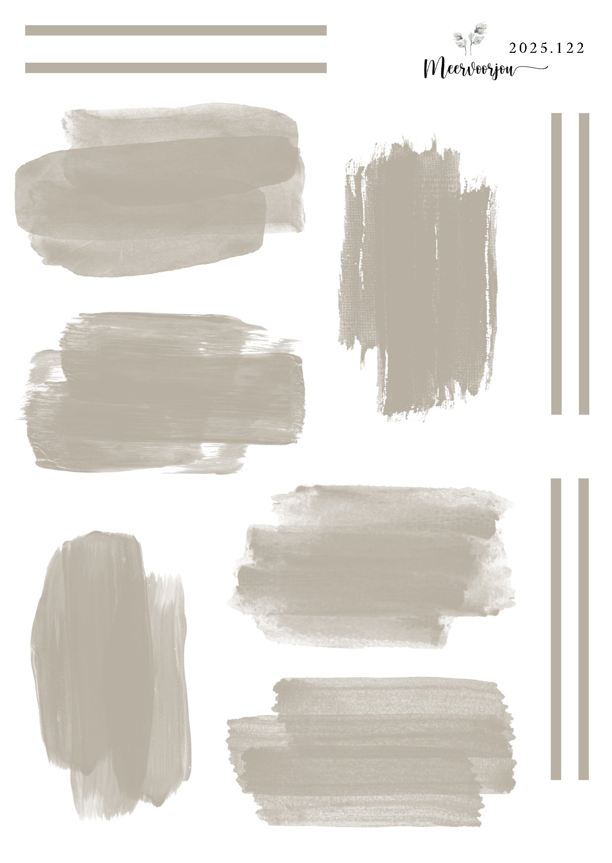 Journal sticker - Achtergrond kwast