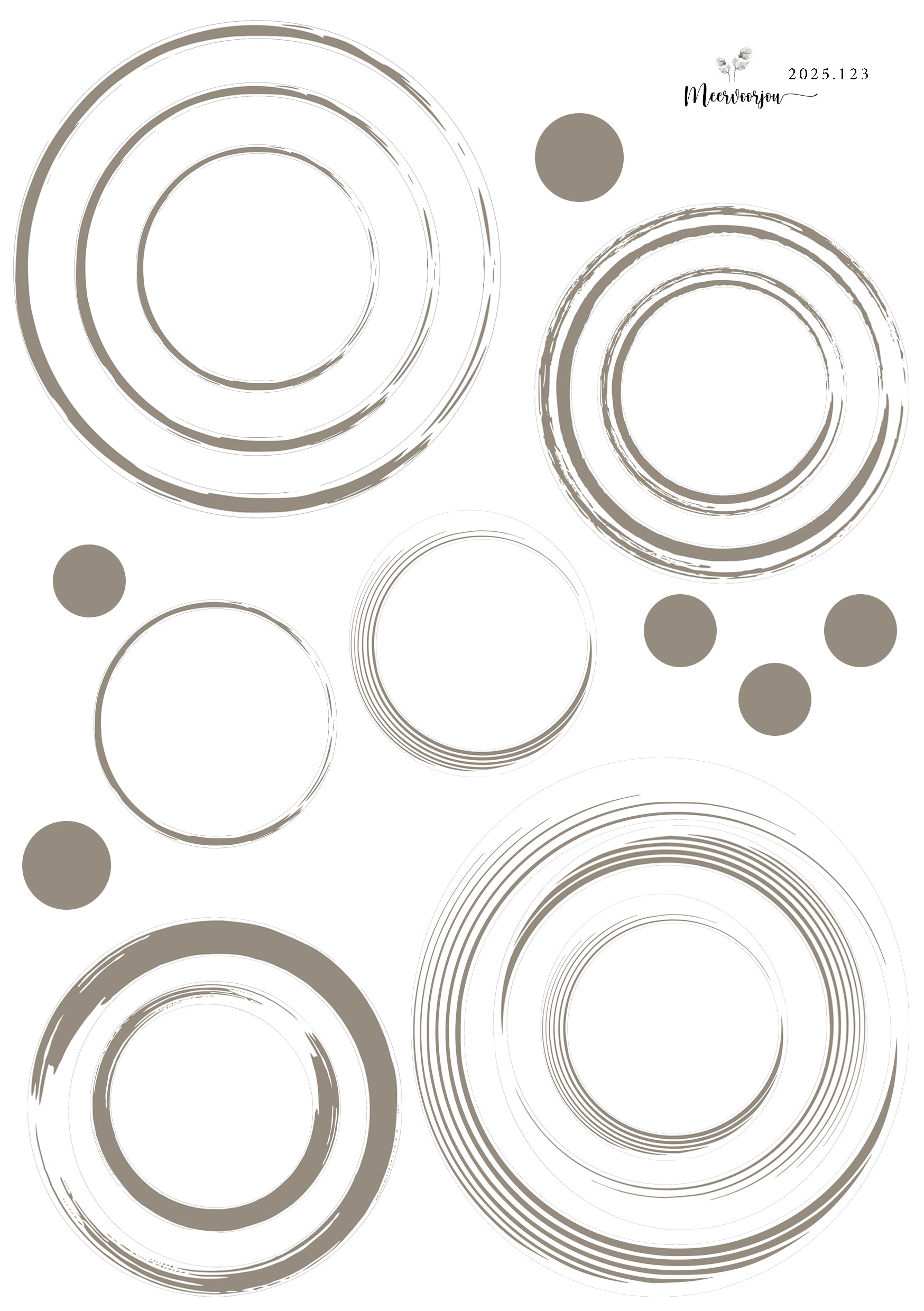 Journal washi sticker - Achtergrond cirkels