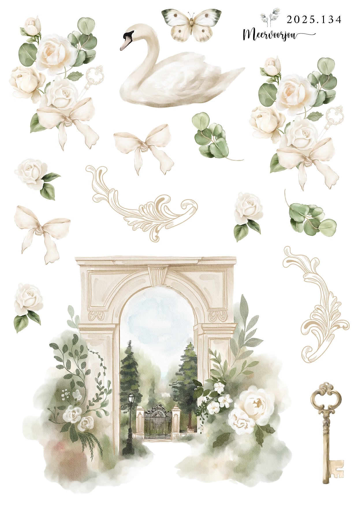 Journal sticker - Bloom chateau 01