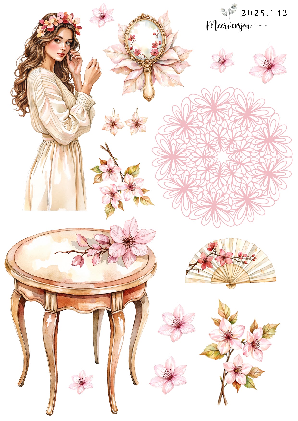 Journal stickers - Cherry Blossom