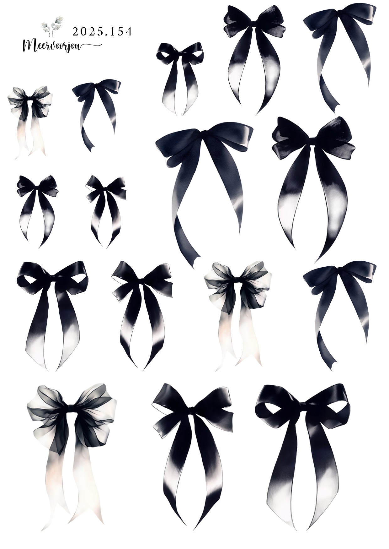 Journal sticker - lovely bow ties