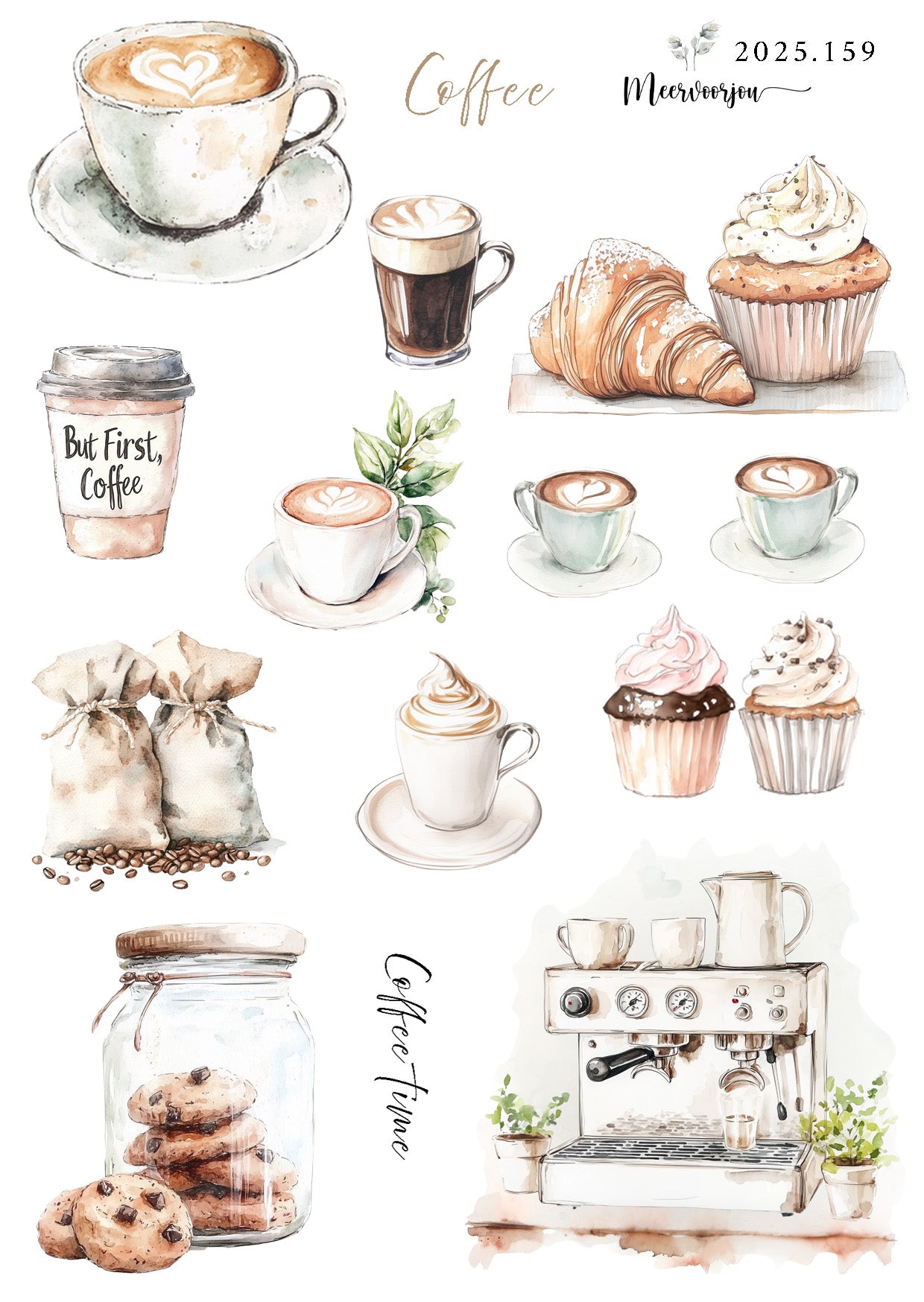 Journalstickerset - Coffee lover