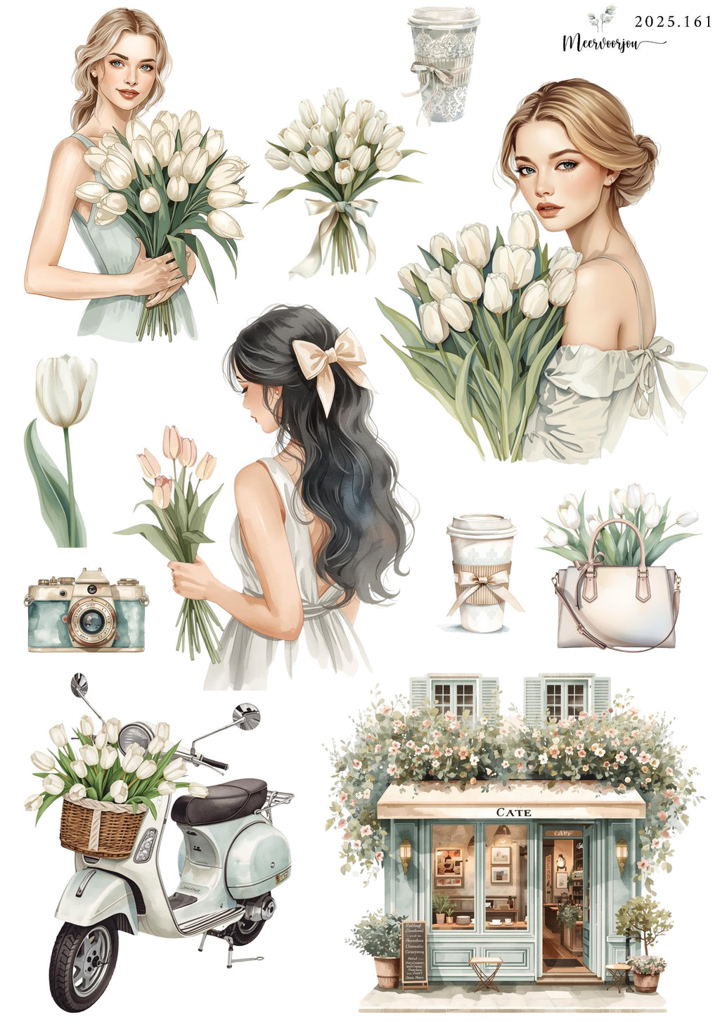 Journalstickerset - Spring Tulip