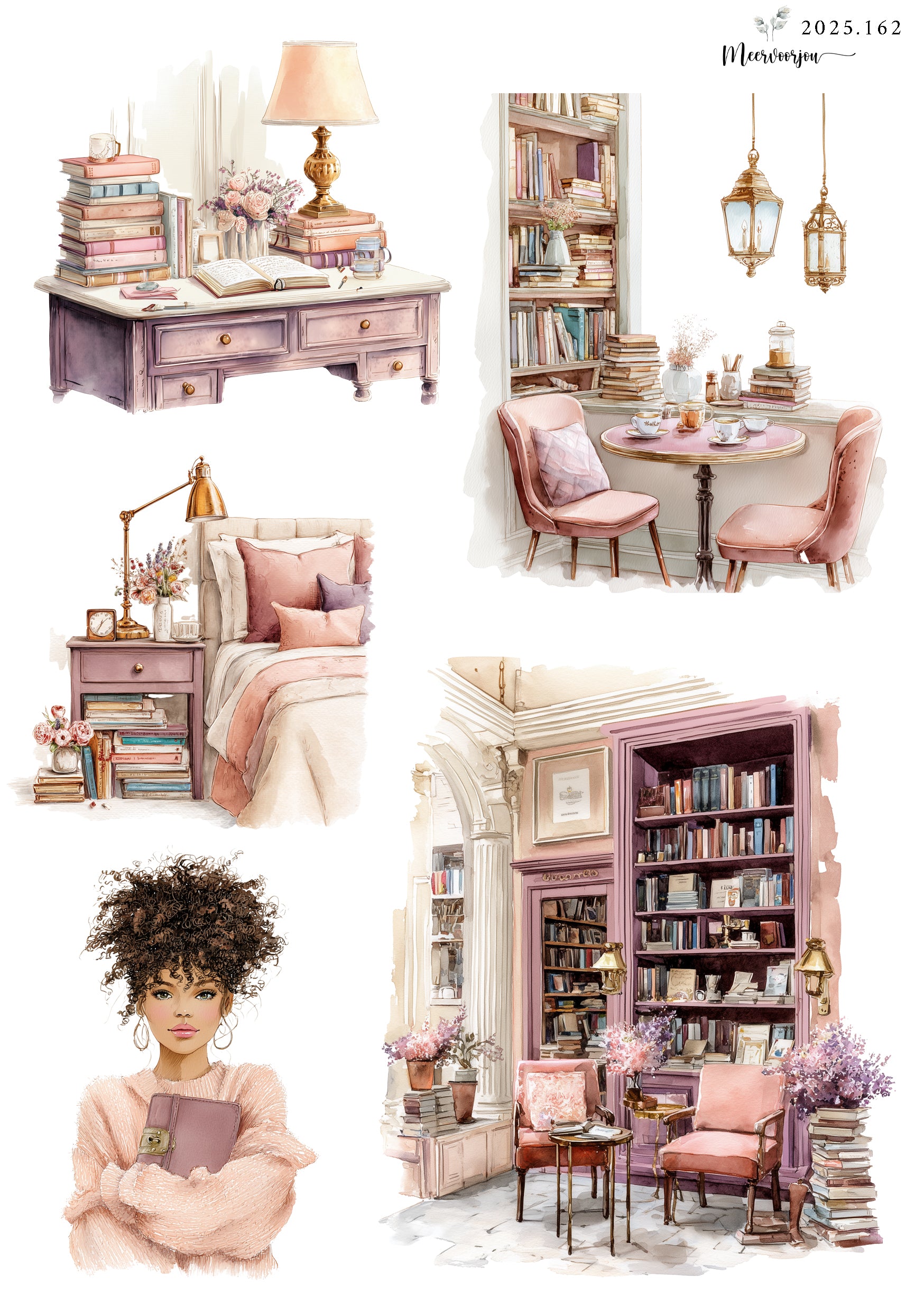 Journalstickerset - spring reading