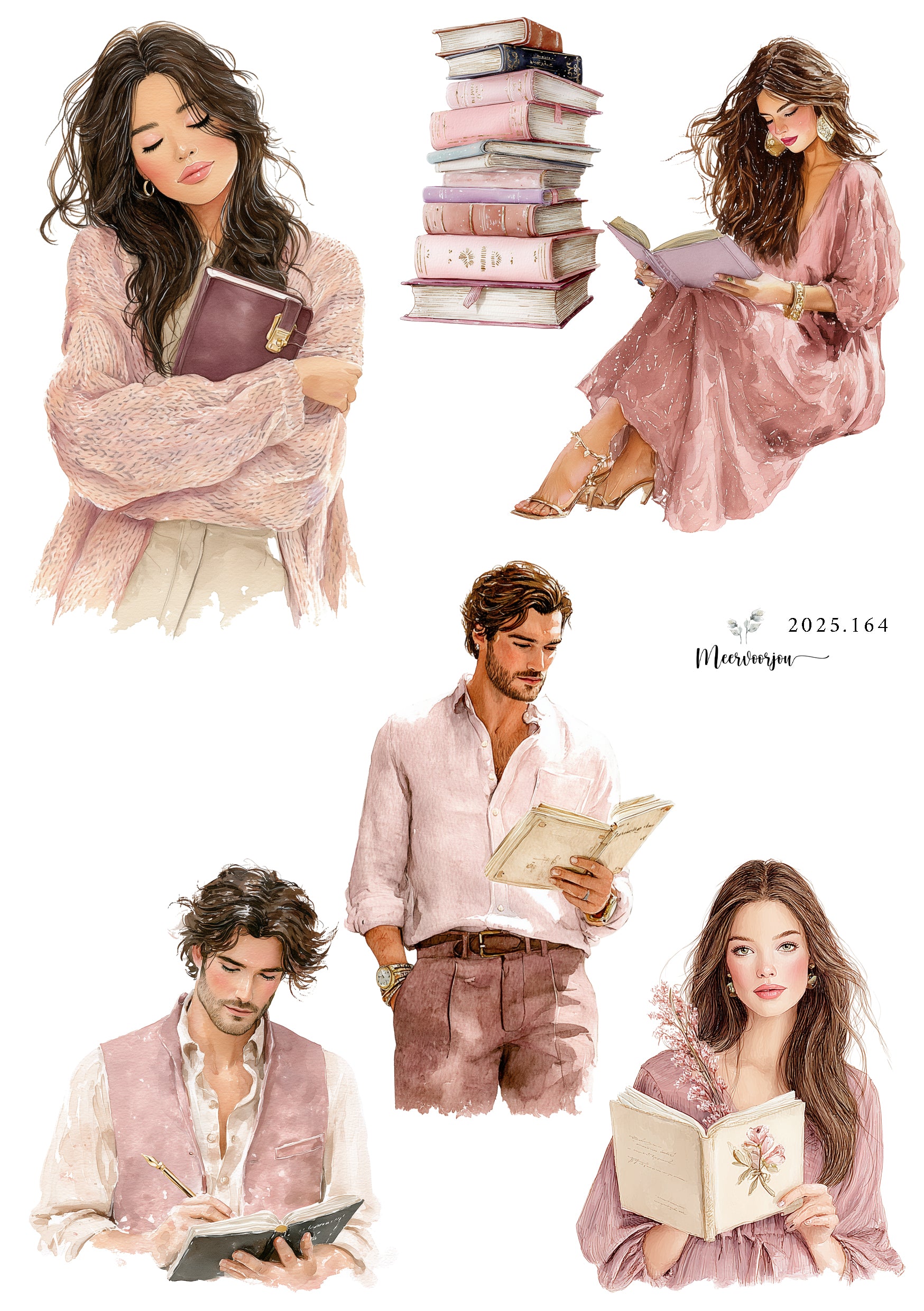 Journalstickerset - spring reading