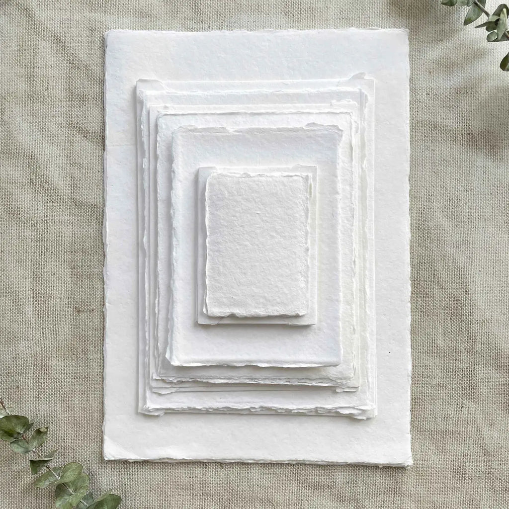 Handmade Cotton Paper - White S