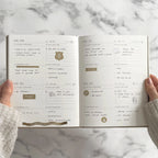 Daily Self-Care (Pebble) Reflection and Gratitude Journal (Blush&Gold)
