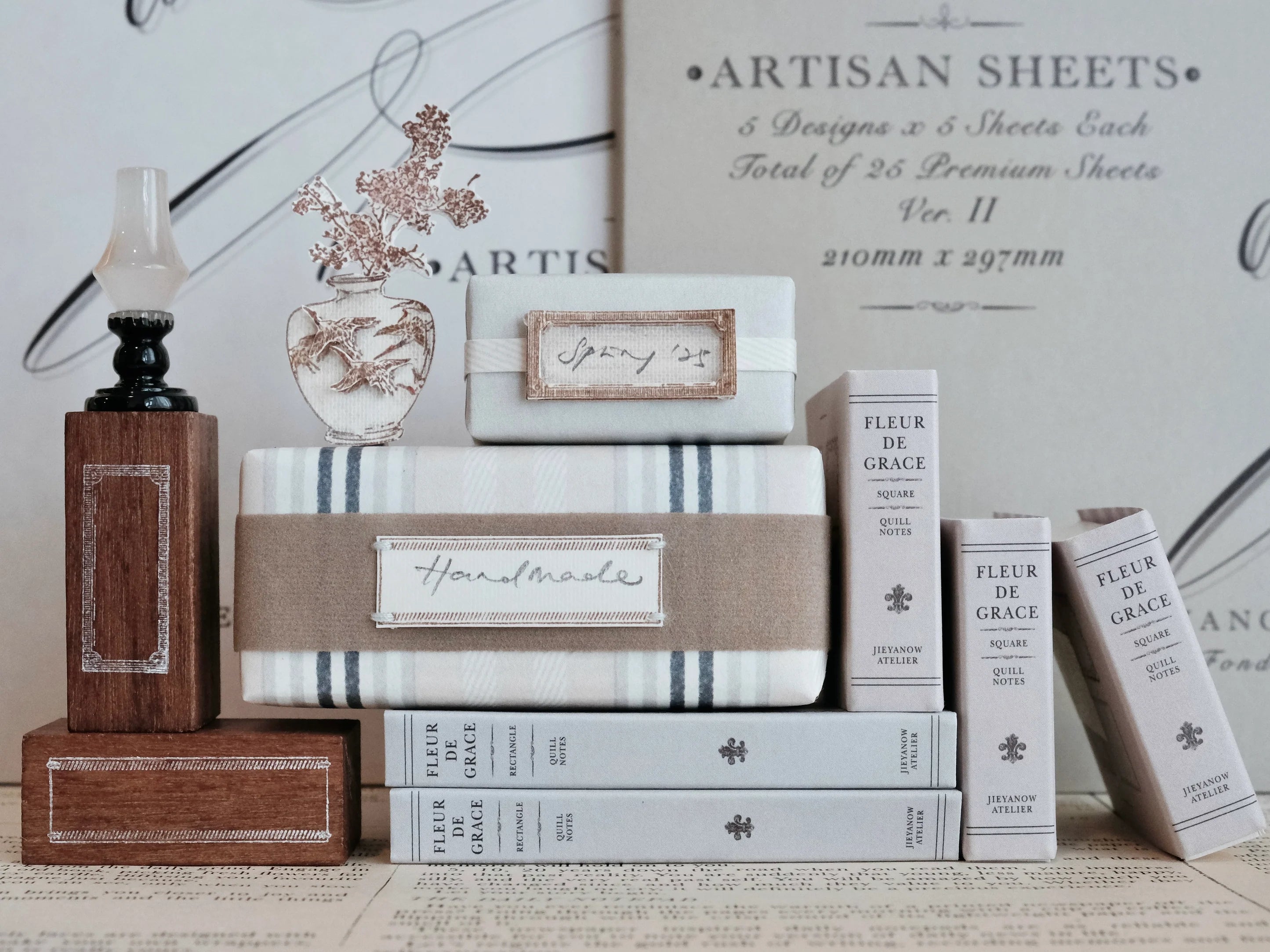 Houten stempel van het merk Jieyanow Atelir - not your usual TAGS II