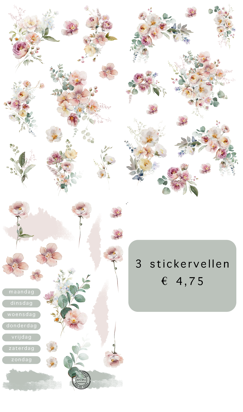 Journal stickerset - Wildflower