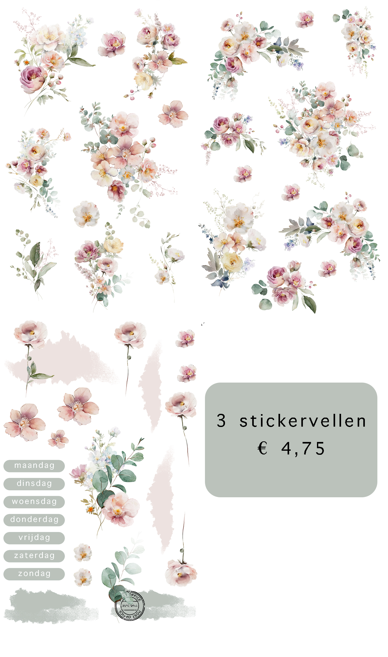 Journal stickerset - Wildflower