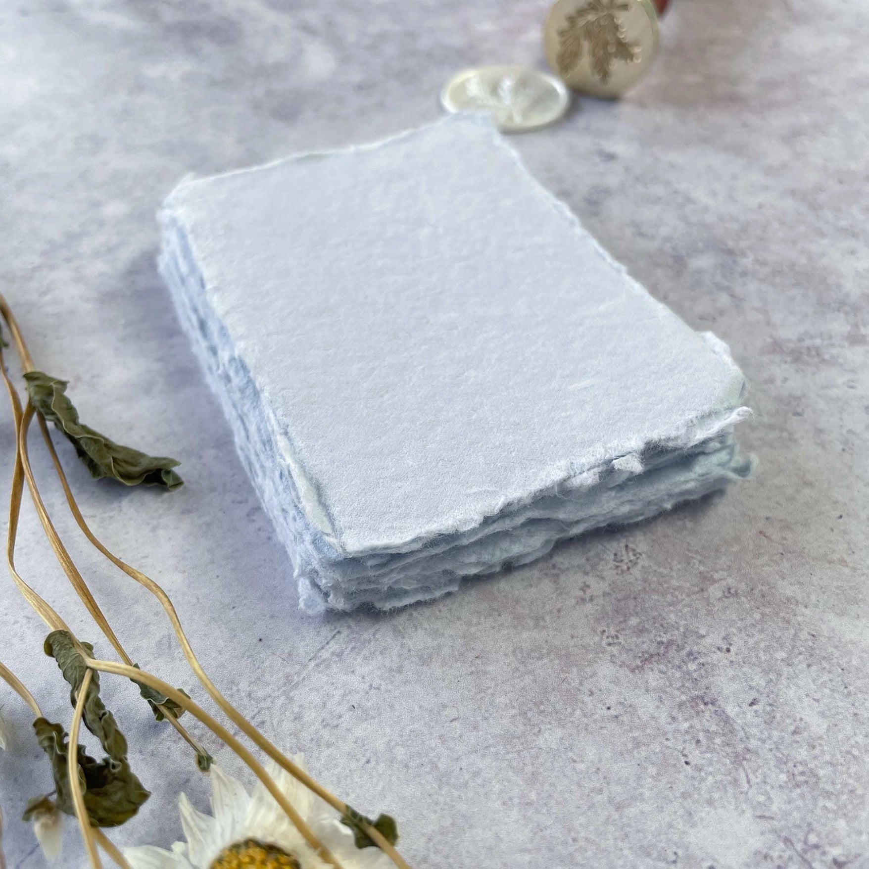 Handmade Cotton Paper - Light Blue