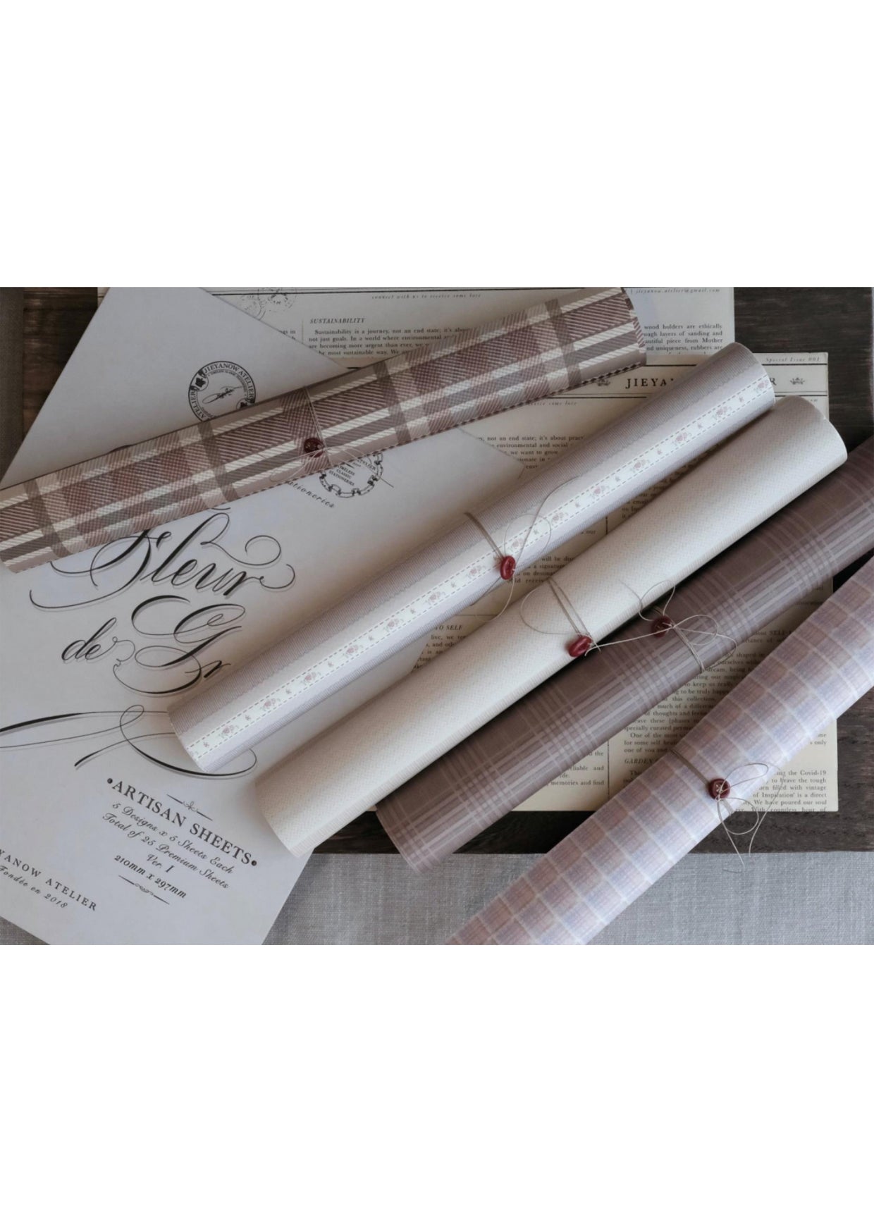 A4 papier blok van het merk Jieyanow Atelier - Fleru de Grace I