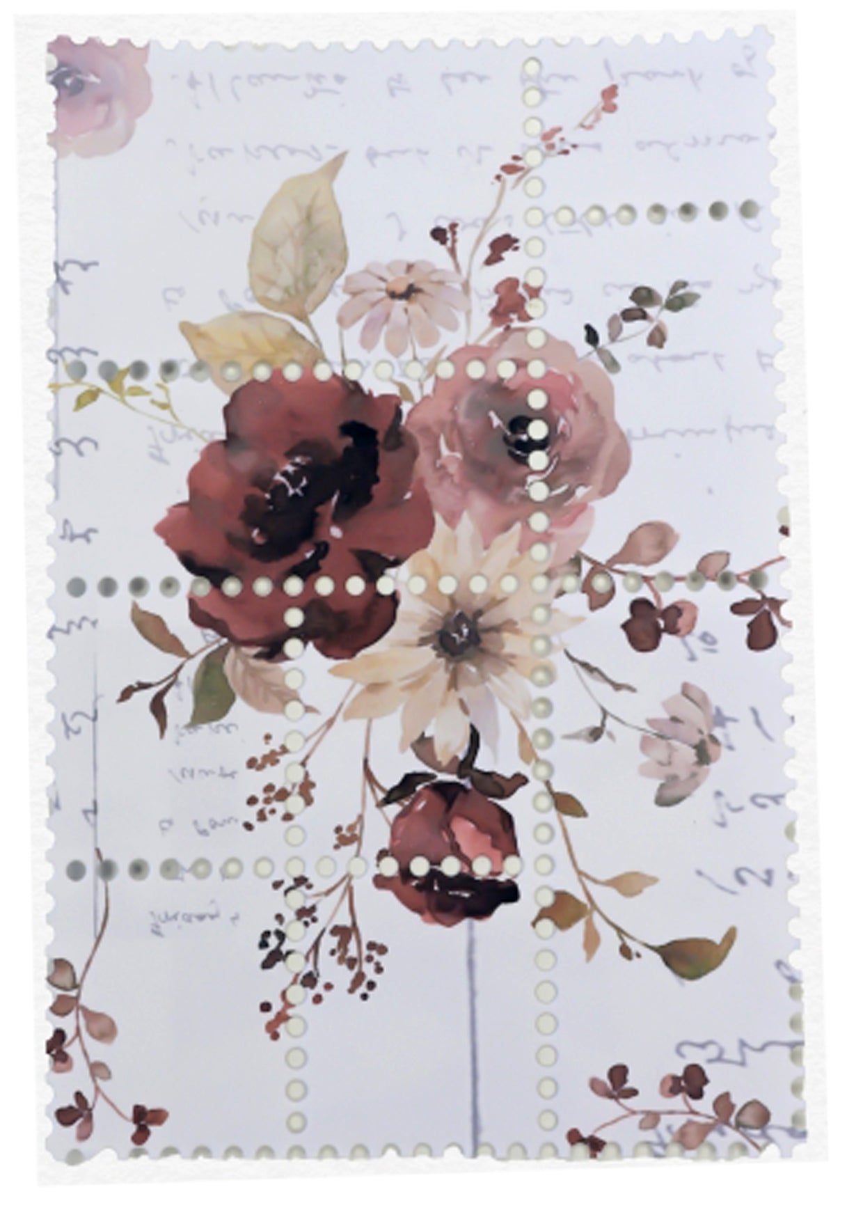 Journal sticker - Red flowers 02