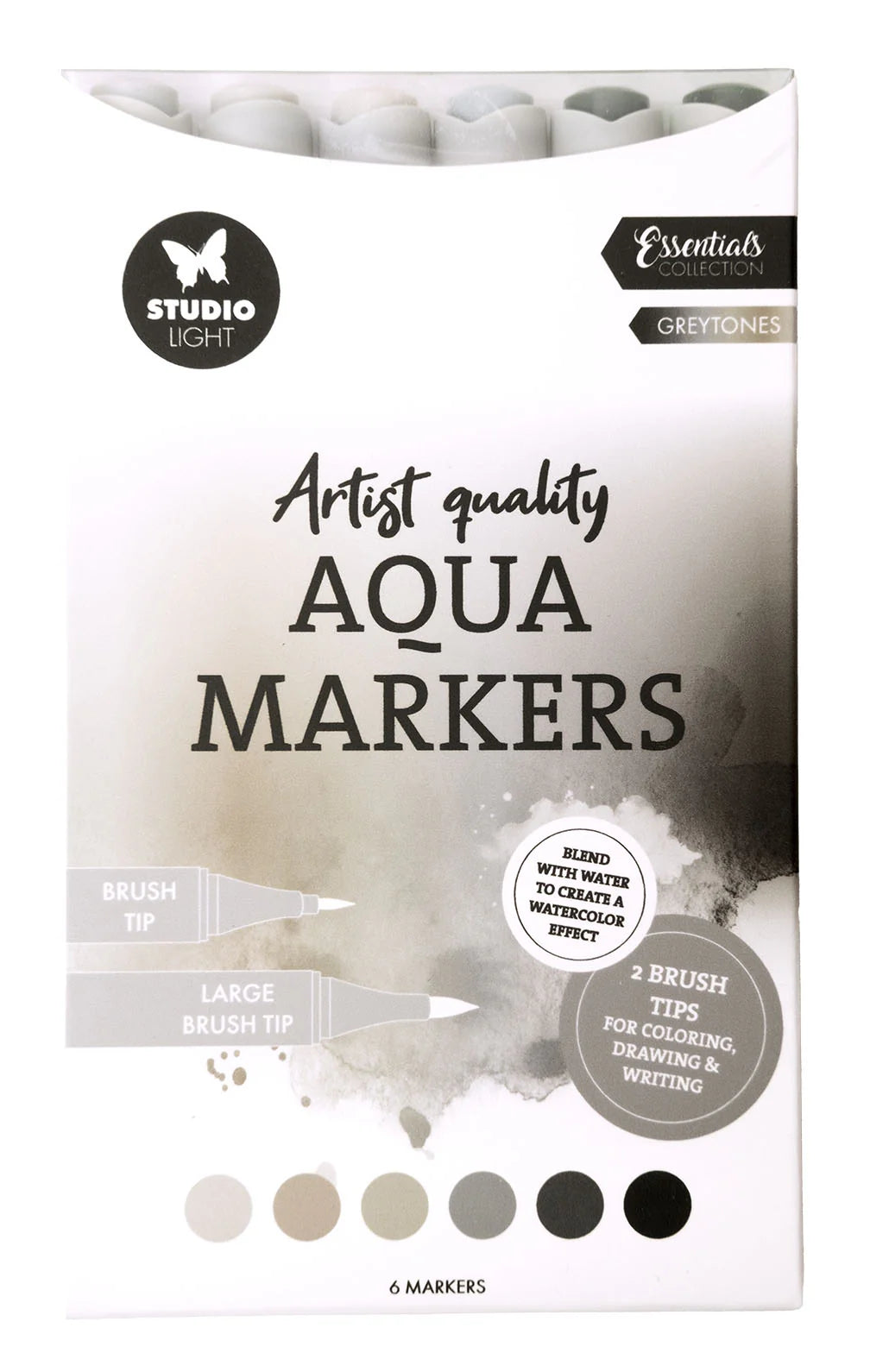 Studio LIght - Aqua Markers Greytones Essentials nr. 52