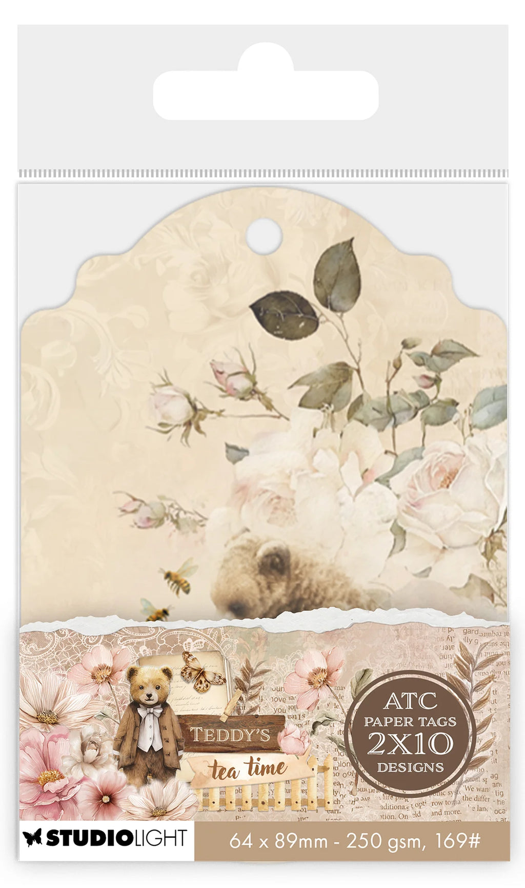 Studio Light - Teddy's Tea Time - Tags - ATC tags