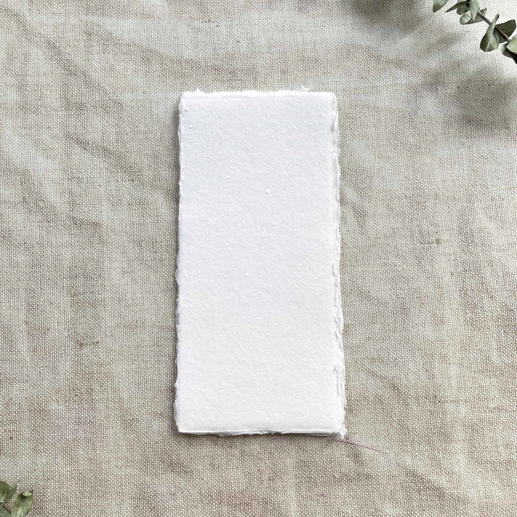 Handmade Cotton Paper - White DL