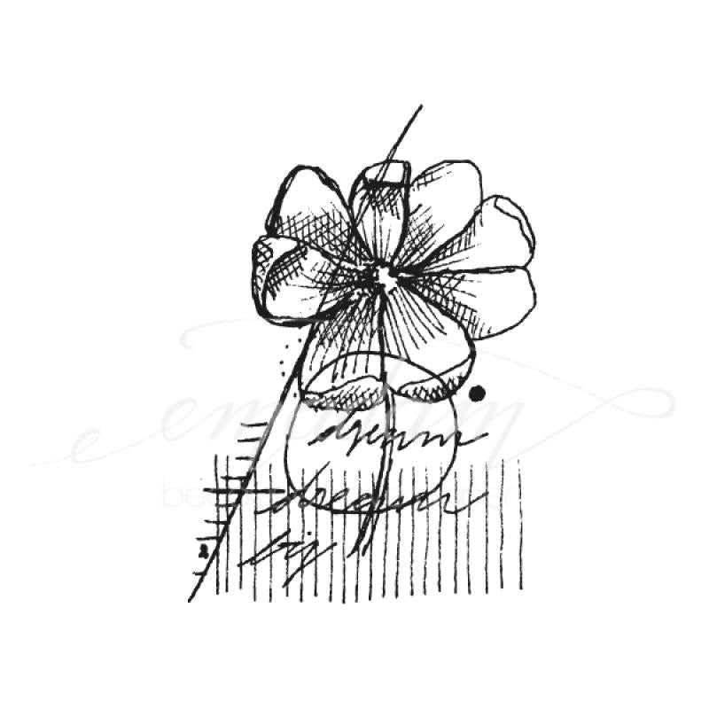 Houten stempel Abstract floral no. 14