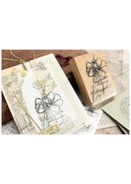 Houten stempel Abstract floral no. 14
