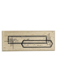 Houten stempel - border mark 02
