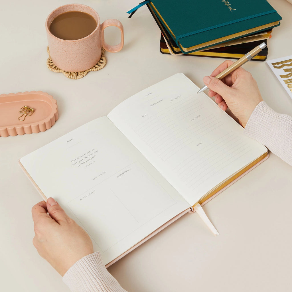 Undated Weekly Planner - Blush (Cloth) - Diary Gift For Her